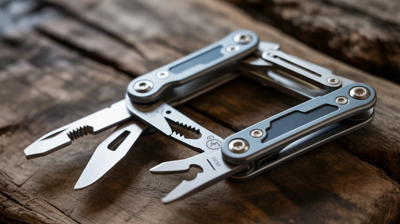 A high-quality multitool for camping use with multiple functions