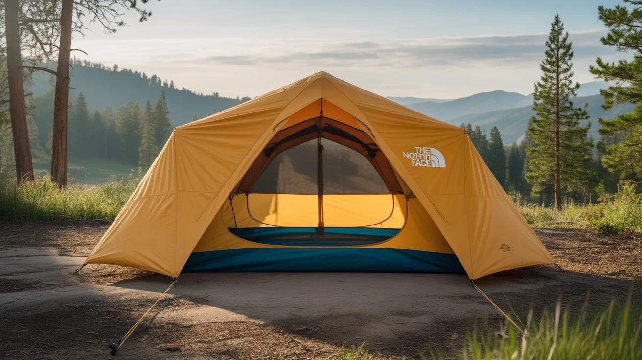 The North Face Wawona 6 tent set up in a beautiful campsite