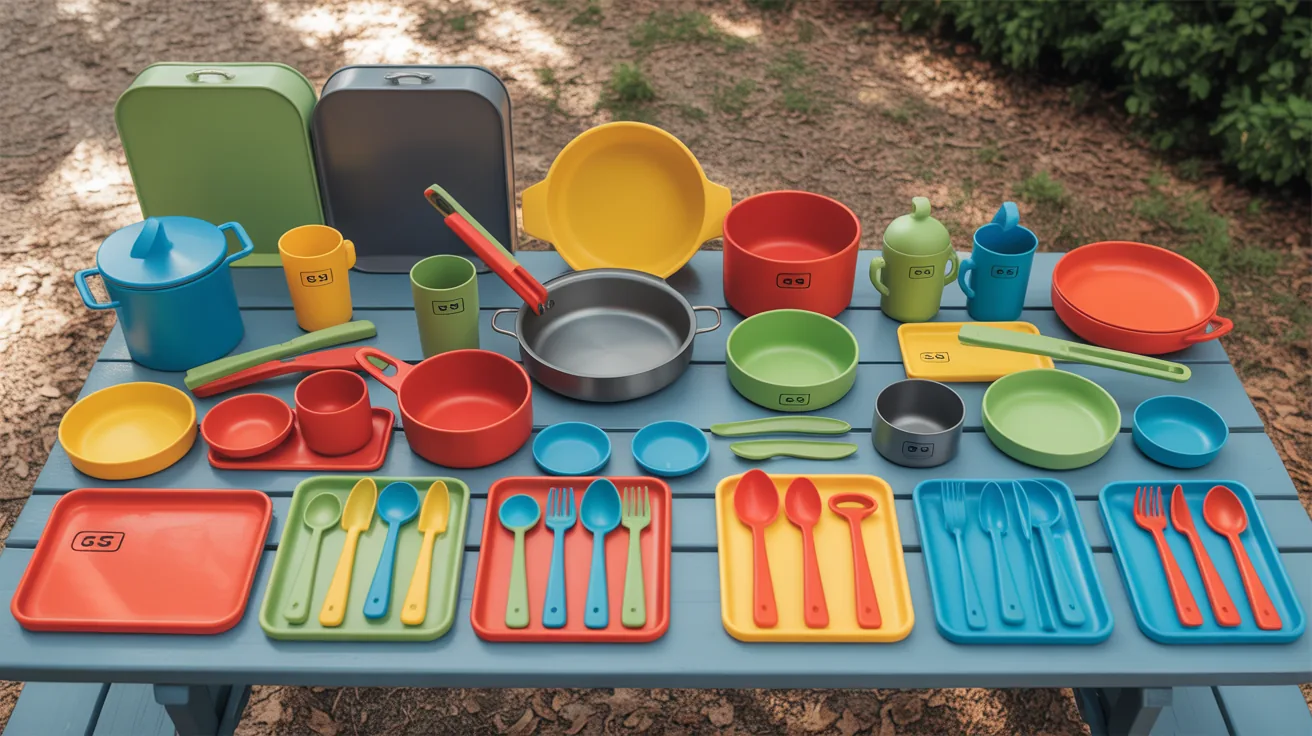 GSI Destination Kitchen Set featuring various cooking utensils and tools