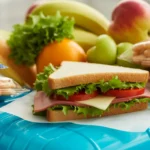 Assorted food items ready for an international flight, highlighting travel-friendly options