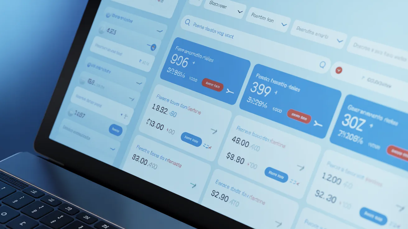 A flight search engine interface displaying options for the cheapest flights.