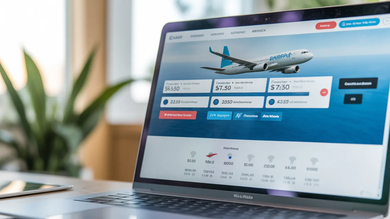 A budget airline website displaying affordable flight options.