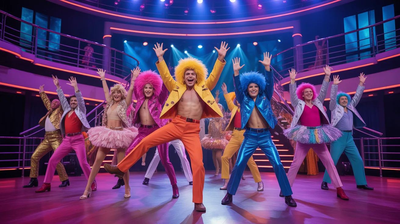 Vibrant onboard show capturing entertainment during a cruise.