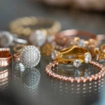 Various jewelry pieces displayed elegantly, highlighting their beauty and detail