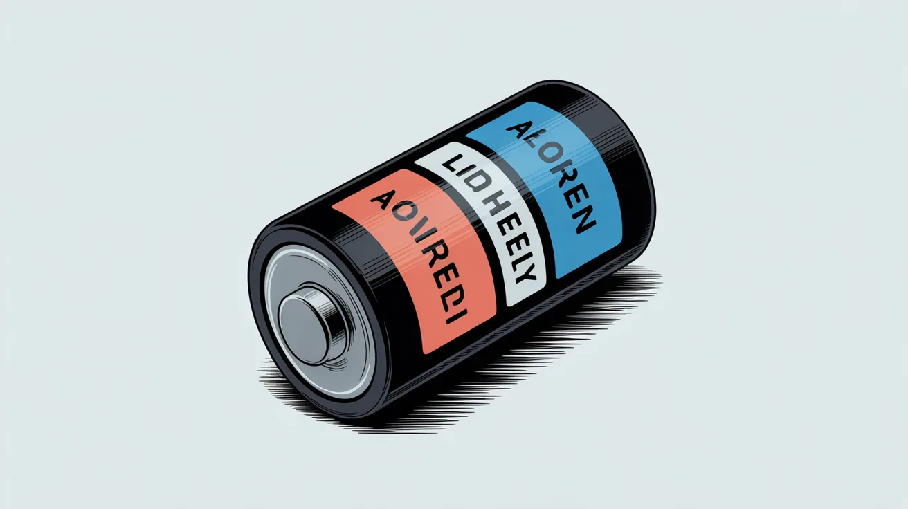 Illustration of a lithium battery showing travel rules for checked luggage.