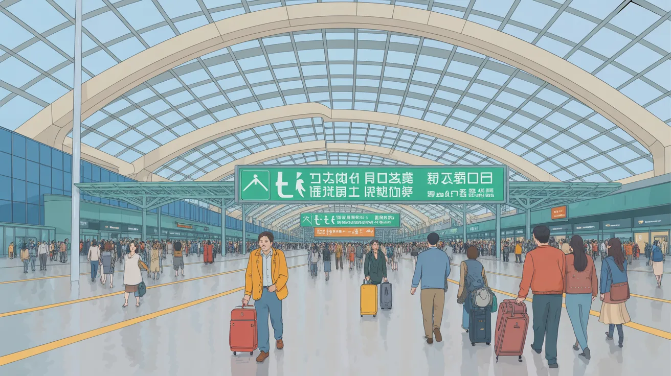 Welcoming airport entrance in China symbolizing easy layover transit