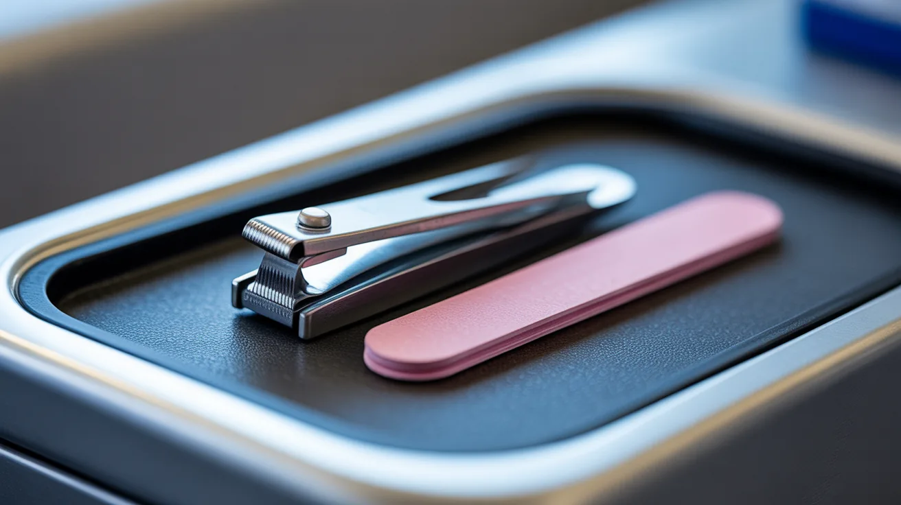 Nail clipper and file approved by TSA for carry-on luggage