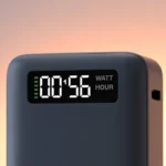 Detailed view of a modern power bank highlighting watt hour capacity for travel rules