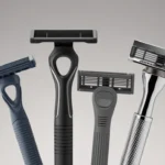 Different types of razors including disposable and cartridge for carry on travel
