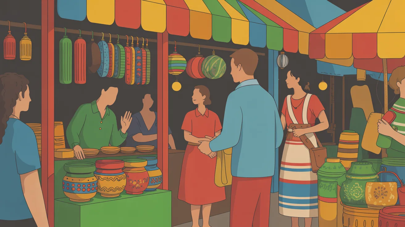 A person experiencing local culture while working remotely