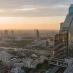 Aerial view of SO Sofitel Bangkok highlighting luxury and modern architecture