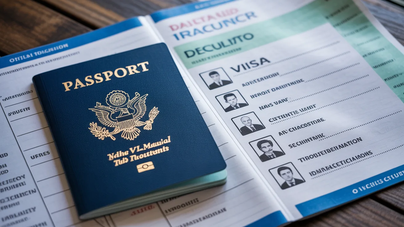 Valid US passport with a checklist of essential travel documents
